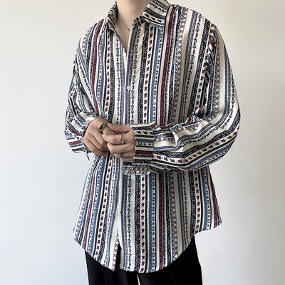 Camisa Retro Europea de Manga Larga para Vacaciones - Image 13