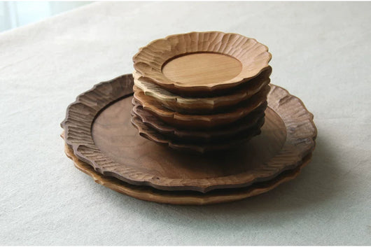 Bandeja de Té Japonesa Artesanal en Madera con Encaje Tallado a Mano - Image 19