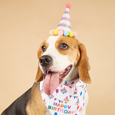 Babero Triangular Estampado con Diseño de Perrito para Cumpleaños - Image 26