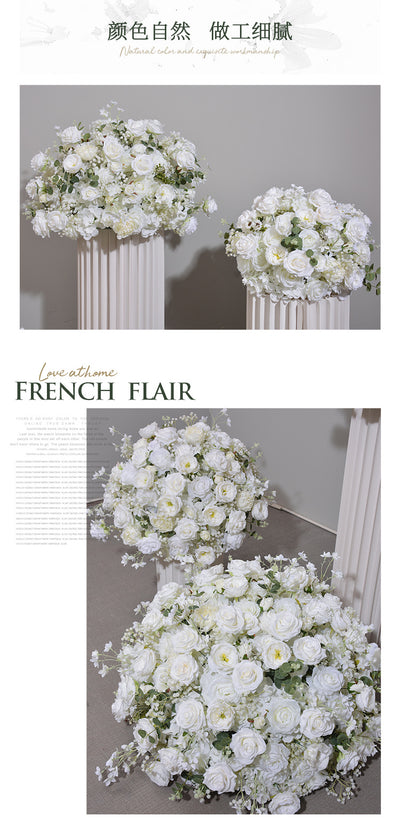 Bola Floral de Hortensias y Rosas para Decoración de Mesas de Boda - Image 18