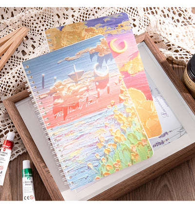 Cuaderno de Espiral A5 con Diseño Paisaje Óleo - Libreta de Notas Gruesa con Líneas - Image 12