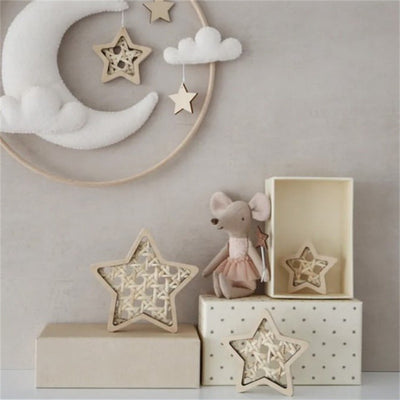 Globo Aerostático de Ratán con Arcoíris, Estrellas y Luna para Decoración Infantil - Image 14