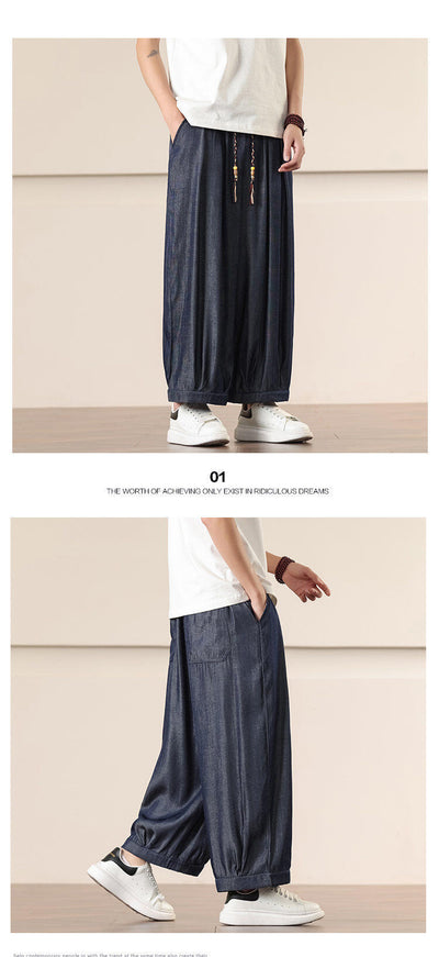 Pantalones Harem Retro Sueltos Talla Grande para Hombre - Image 21