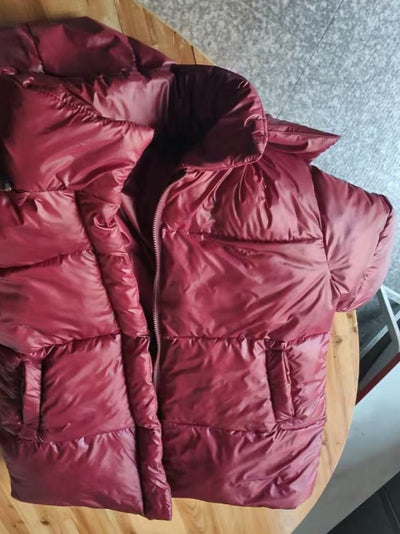 Chaqueta de Algodón con Capucha y Cuello Alto Elegante para Mujer - Image 19