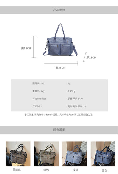 Bolso Tote de Mezclilla Retro Capacidad Extra para Mujer - Image 11