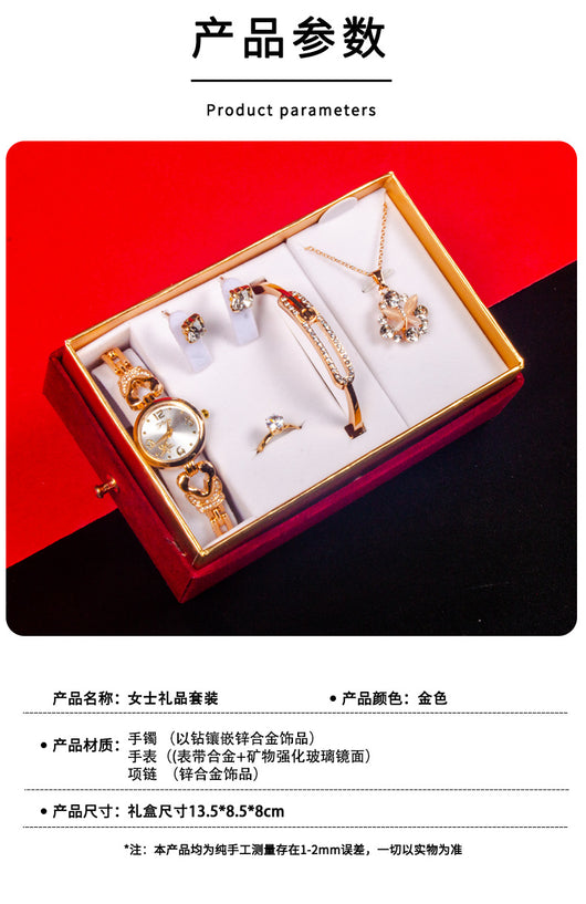 Set de Joyería Festival Diosa: Reloj, Pulsera, Collar y Aretes - Image 7