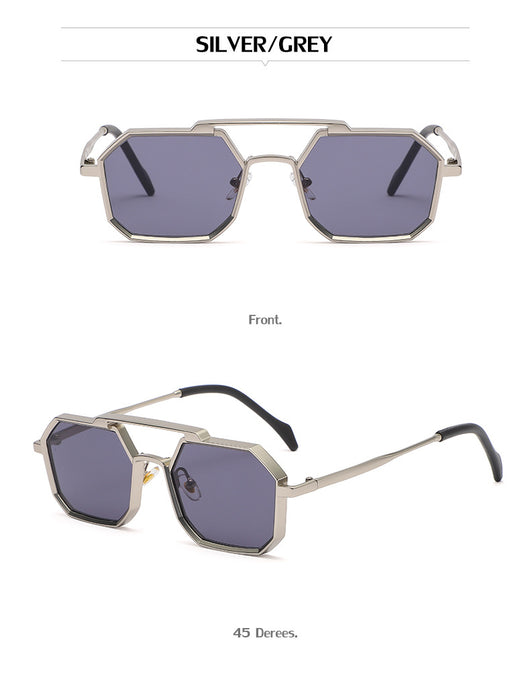 Gafas de Sol Steampunk Marco Poligonal Compacto - Image 30