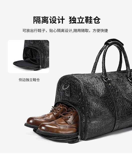Bolso para Hombre con Diseño Embosado Retro - Image 9