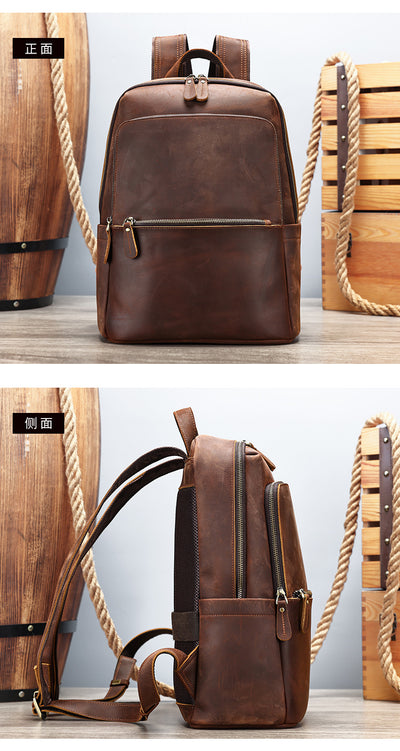 Mochila de Cuero para Hombre con Gran Capacidad - Image 31