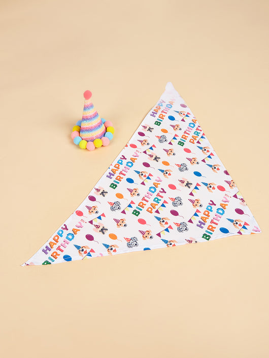 Babero Triangular Estampado con Diseño de Perrito para Cumpleaños - Image 20