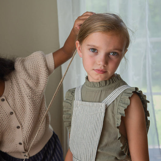 Camiseta Infantil de Algodón y Lino con Detalles de Madera - Image 22