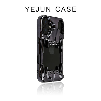 Funda para Celular Calavera Tigre Plateada con Electroplating Hueco - Image 18