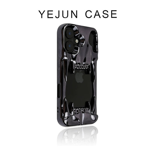 Funda para Celular Calavera Tigre Plateada con Electroplating Hueco - Image 18
