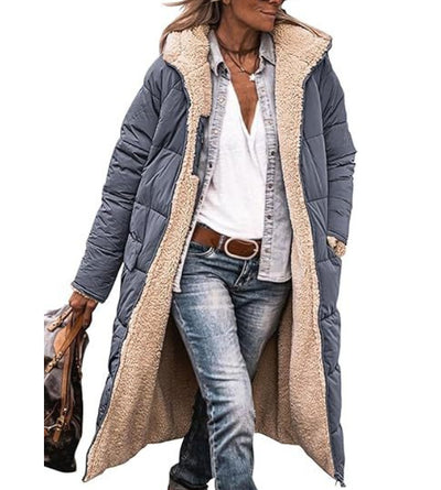 Abrigo Térmico Mujer Largo con Forro Polar y Relleno de Algodón - Image 11