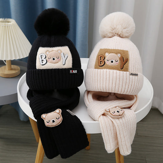 Gorro y Bufanda Tejida para Bebé - Conjunto Osito Calientito - Image 25
