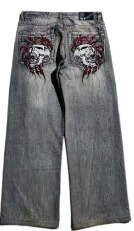 Jeans Anchos Estilo Vintage Desgastado para Hombre - Diseño Workwear Casual - Image 13