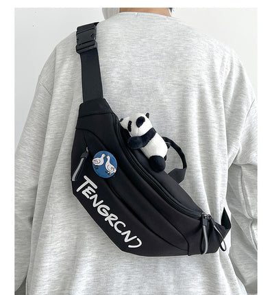 Bolsa Pecho Hombre Estilo Japonés Crossbody Deportiva con Compartimentos Cargo - Image 17