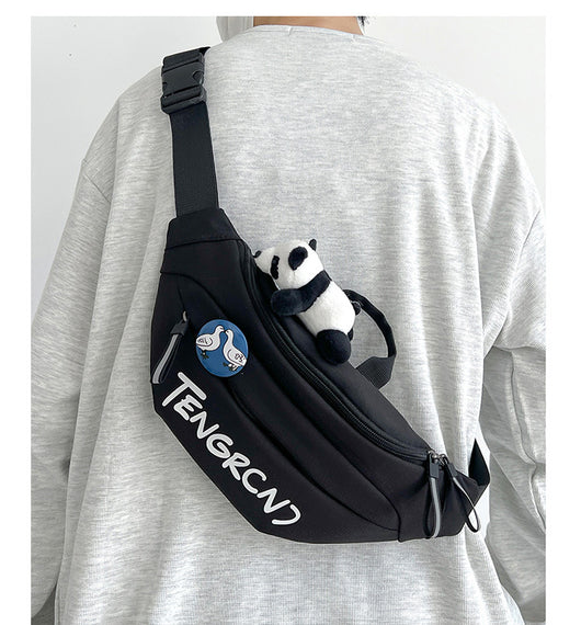 Bolsa Pecho Hombre Estilo Japonés Crossbody Deportiva con Compartimentos Cargo - Image 17