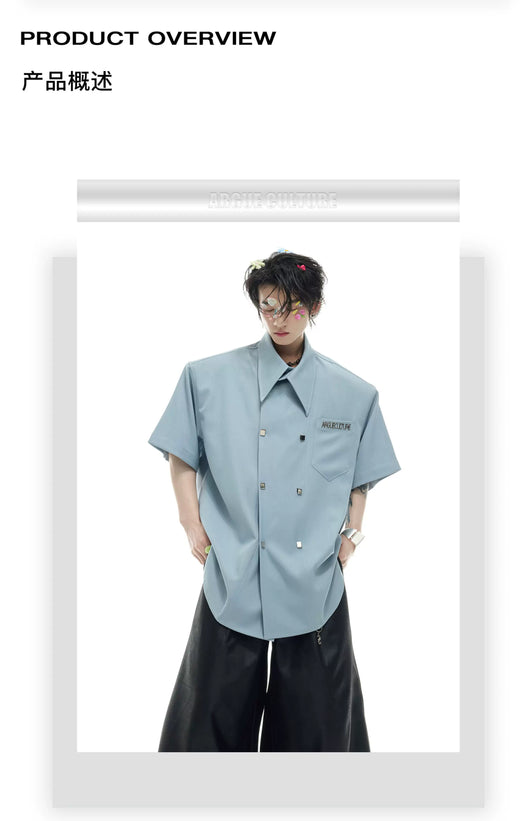 Camisa Casual Holgada de Manga Corta Premium para Hombre - Image 9