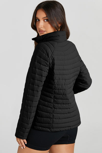 Chaqueta Acolchada de Algodón para Mujer con Cuello Tipo Mao - Image 15