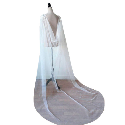 Chal Nupcial de Encaje Mesh Elegante - Image 11