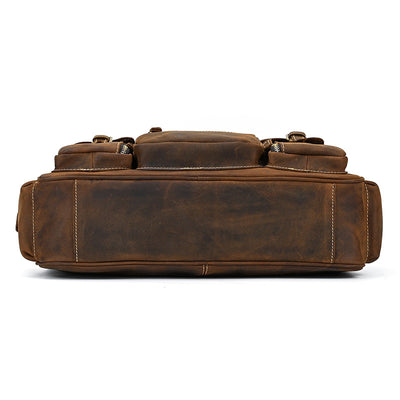 Bolsa Mensajera de Cuero Genuino Estilo Retro con Gran Capacidad para Hombre - Image 42