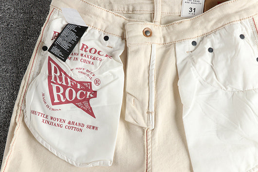 Jeans Vintage Lavado Crudo en Tono Crema - Image 18