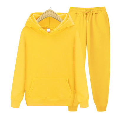 Sudadera con Capucha y Puños Acanalados para Hombre - Conjunto Deportivo de Color Liso - Image 29