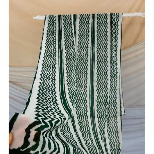 Pañuelo de Satén Poliéster Estampado a Rayas - Image 32