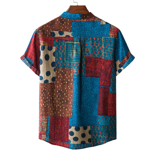 Camisa de Lino Floral Casual para Hombre - Image 34