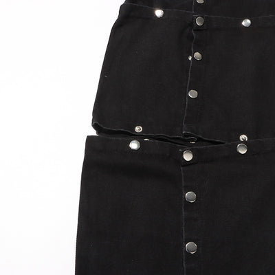 Jeans Talle Alto Irregular con Botones Desmontables - Image 18