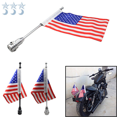 Portaequipaje Trasero para Motocicleta con Bandera Americana - Image 7