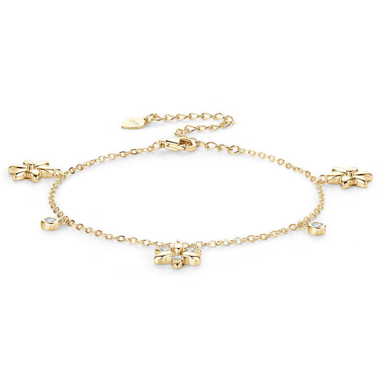Pulsera de Plata Esterlina con Moissanita D Color y Flor Roja para Mujer - Image 13