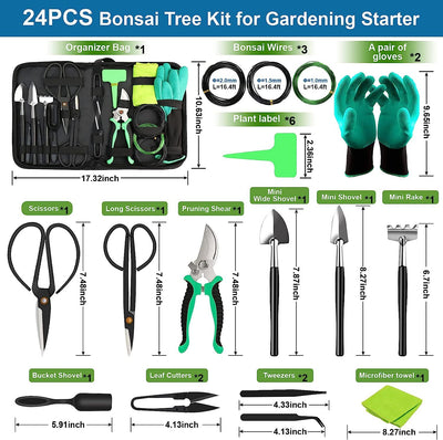 Kit Completo de 24 Herramientas para Bonsái - Modelado y Mantenimiento Profesional - Image 7