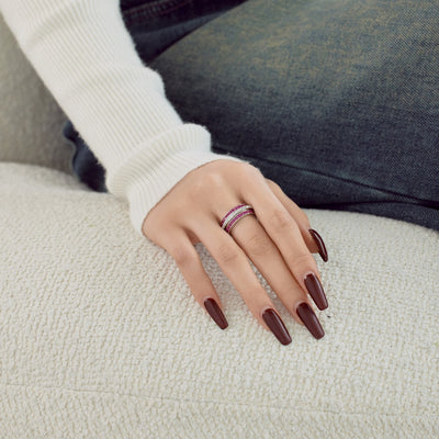 Anillo de Plata Esterlina S925 con Diamantes Incrustados y Rotación Descompresiva para Mujer - Image 38