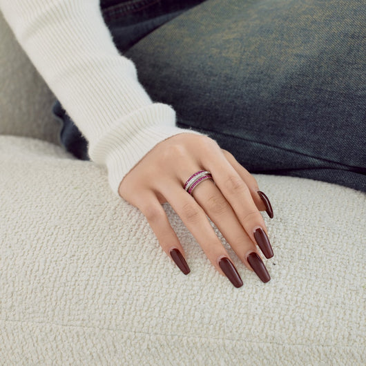 Anillo de Plata Esterlina S925 con Diamantes Incrustados y Rotación Descompresiva para Mujer - Image 38