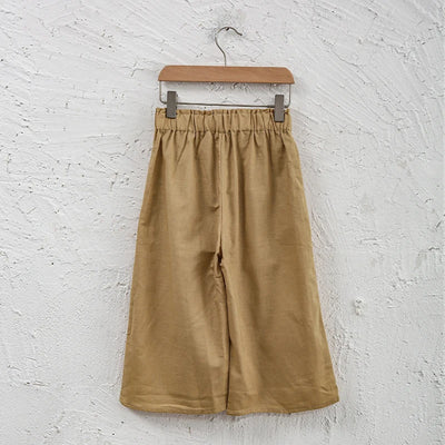 Pantalón Ancho de Lino y Algodón con Cintura Elástica - Image 47