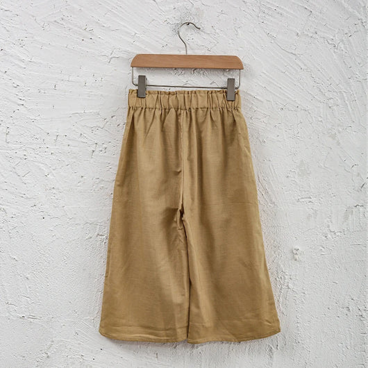 Pantalón Ancho de Lino y Algodón con Cintura Elástica - Image 47