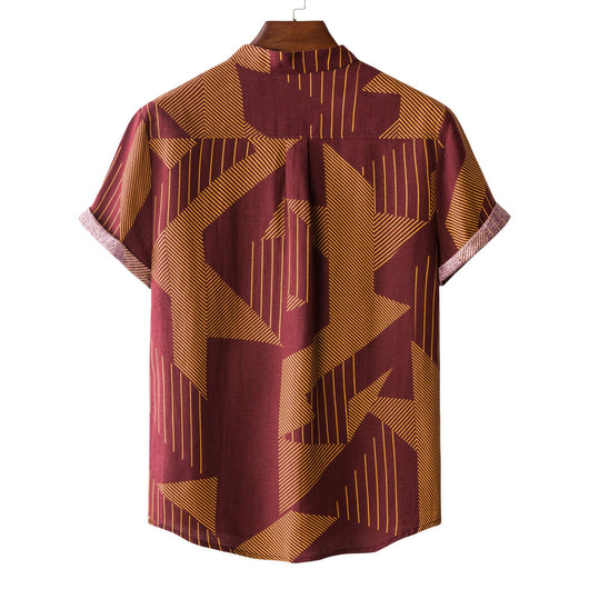 Camisa de Lino Floral Casual para Hombre - Image 42