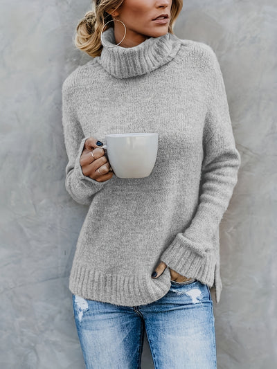 Suéter Cuello Alto Manga Larga para Mujer - Estilo Europeo - Image 16