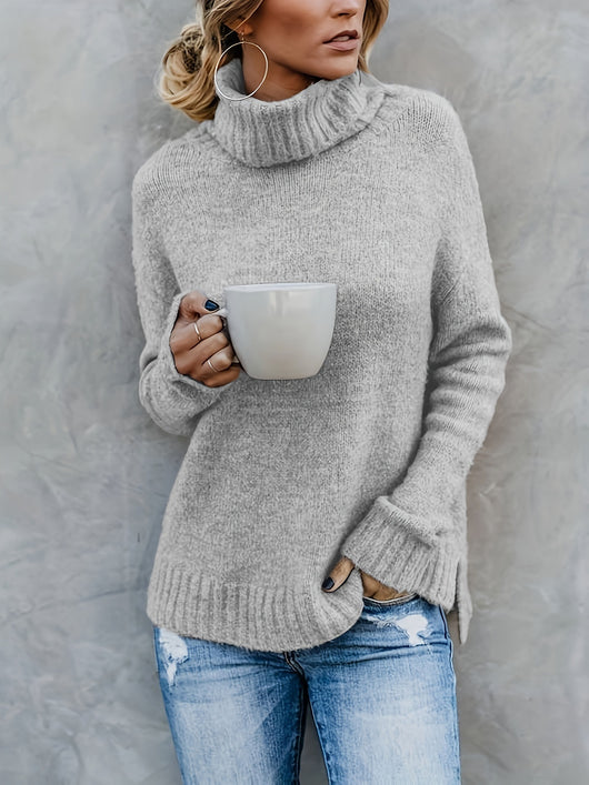 Suéter Cuello Alto Manga Larga para Mujer - Estilo Europeo - Image 16
