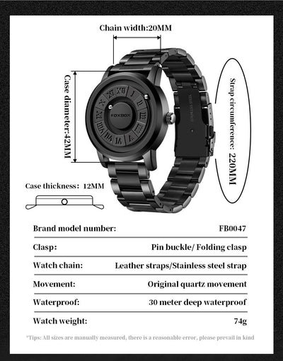 Reloj Magnético de Suspensión Lige para Hombre - Tecnología Black con Diseño Innovador - Image 20