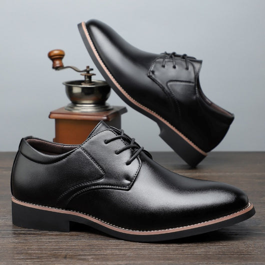 Zapatos Formales de Cuero Negro para Hombre Talla Grande - Image 15