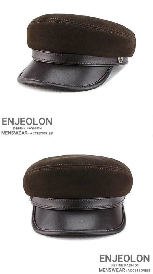 Gorra Retro Vintage de Gamuza y Lana con Visera - Estilo Británico Clásico - Image 8