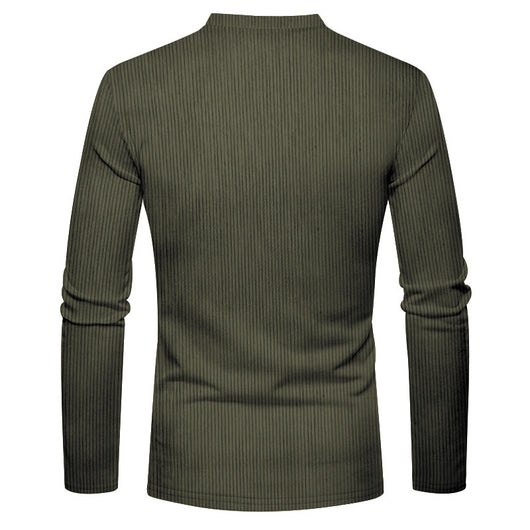 Henley de Pana para Hombre - Ajuste Slim, Manga Larga, Diseño Minimalista - Image 33