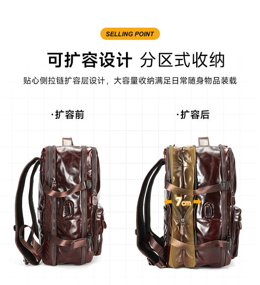 Mochila de Cuero con Gran Capacidad - Image 7