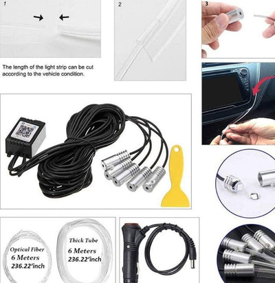 Luz Ambiental LED Fibra Óptica 64 Colores para Auto - Image 15