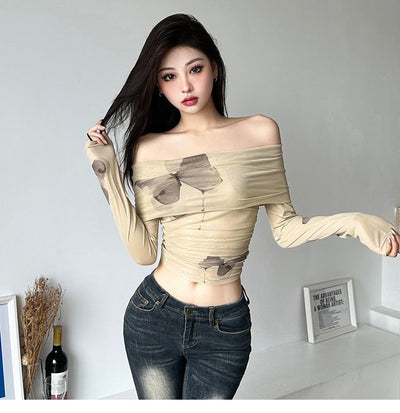 Blusa Elegante Hombros Descubiertos para Mujer - Colección Otoño Temprano - Image 11