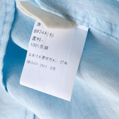 Camisa de Lino Azul Suelta - Comodidad Natural - Image 31