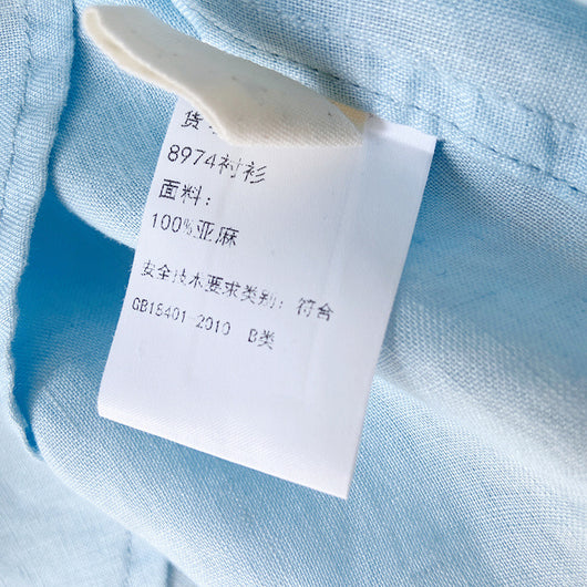 Camisa de Lino Azul Suelta - Comodidad Natural - Image 31